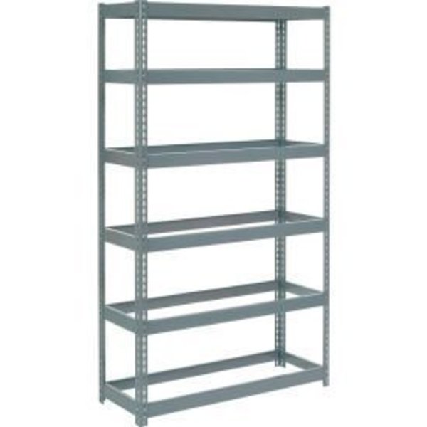 Global Equipment Extra Heavy Duty Shelving 48"W x 24"D x 60"H With 6 Shelves, No Deck, Gray 716936